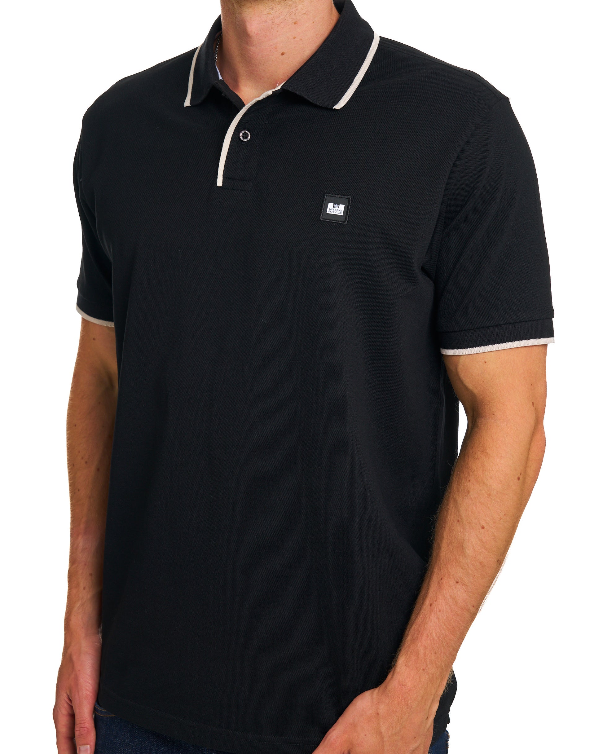 Weekend Offender Cadwell Polo Shirt Black