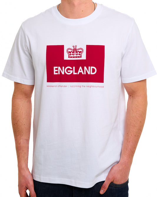 Weekend Offender England T-Shirt White