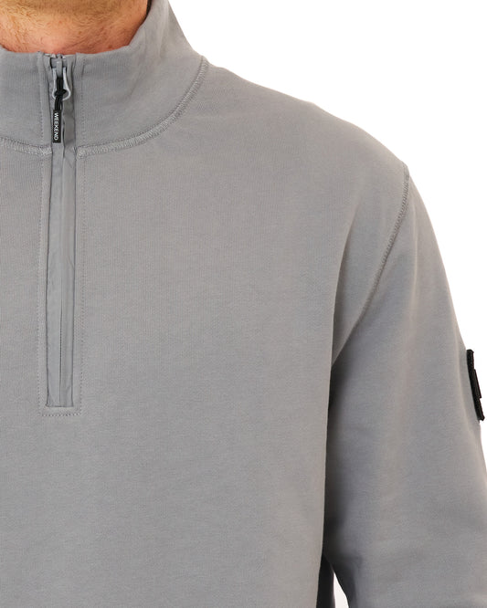 Weekend Offender Weekend Offender Kraviz 1/2 Zip Sweat Smoke Grey