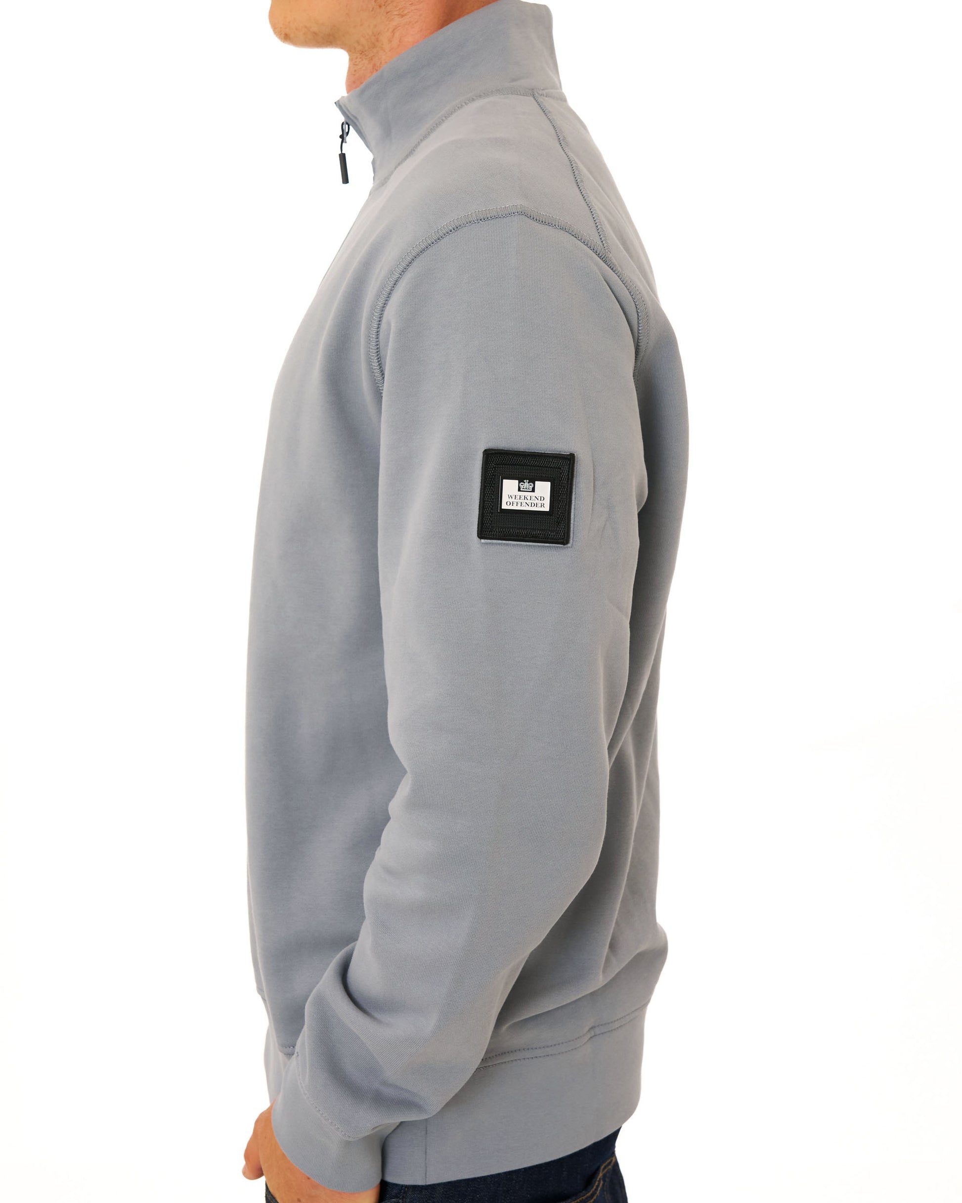 Weekend Offender Kraviz 1/2 Zip Sweat Smoke Grey