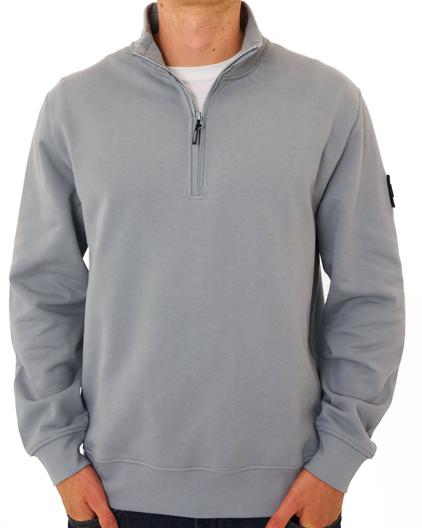 Weekend Offender Kraviz 1/2 Zip Sweat Smoke Grey
