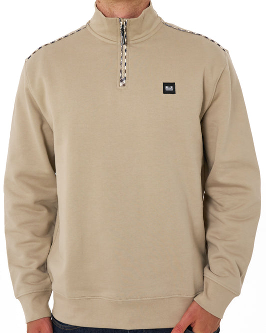 Weekend Offender Weekend Offender Matisa Quarter Zip Sweatshirt Deep Stone