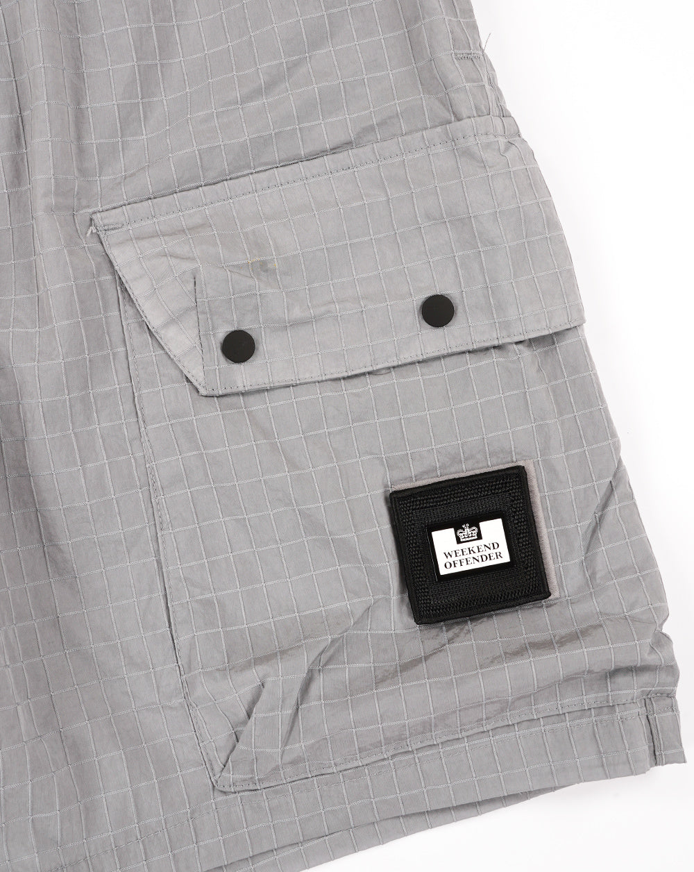 Weekend Offender Zemmouri Ripstop Cargo Shorts Smokey Grey