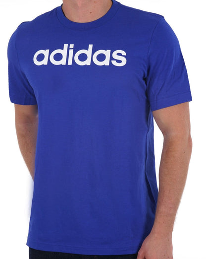 Adidas Linear Logo T Shirt Blue