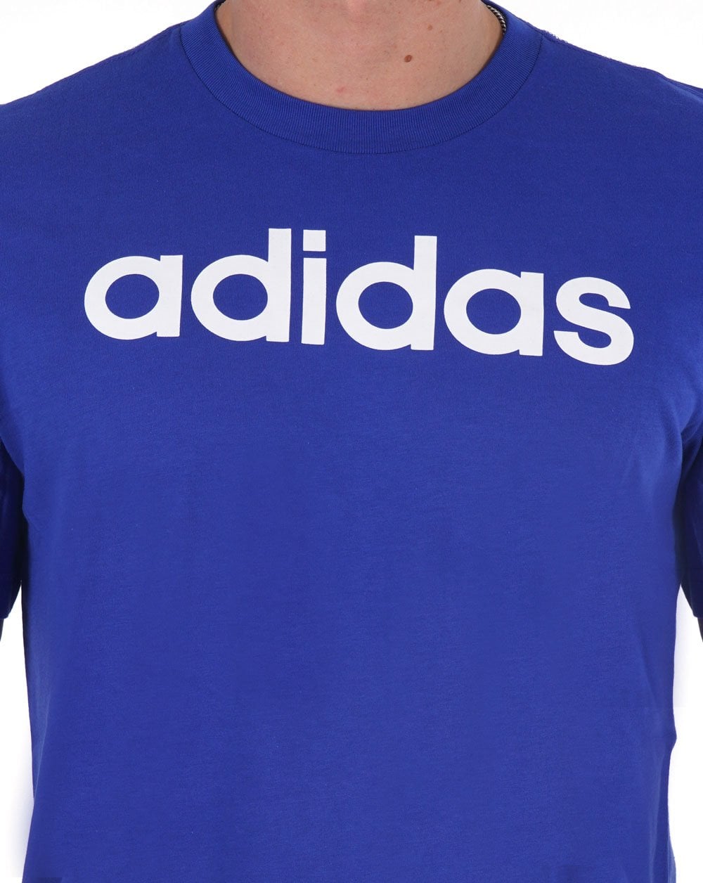 Adidas Linear Logo T Shirt Blue