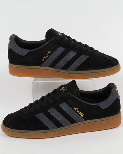 Adidas Munchen Trainers Black/Dark Grey
