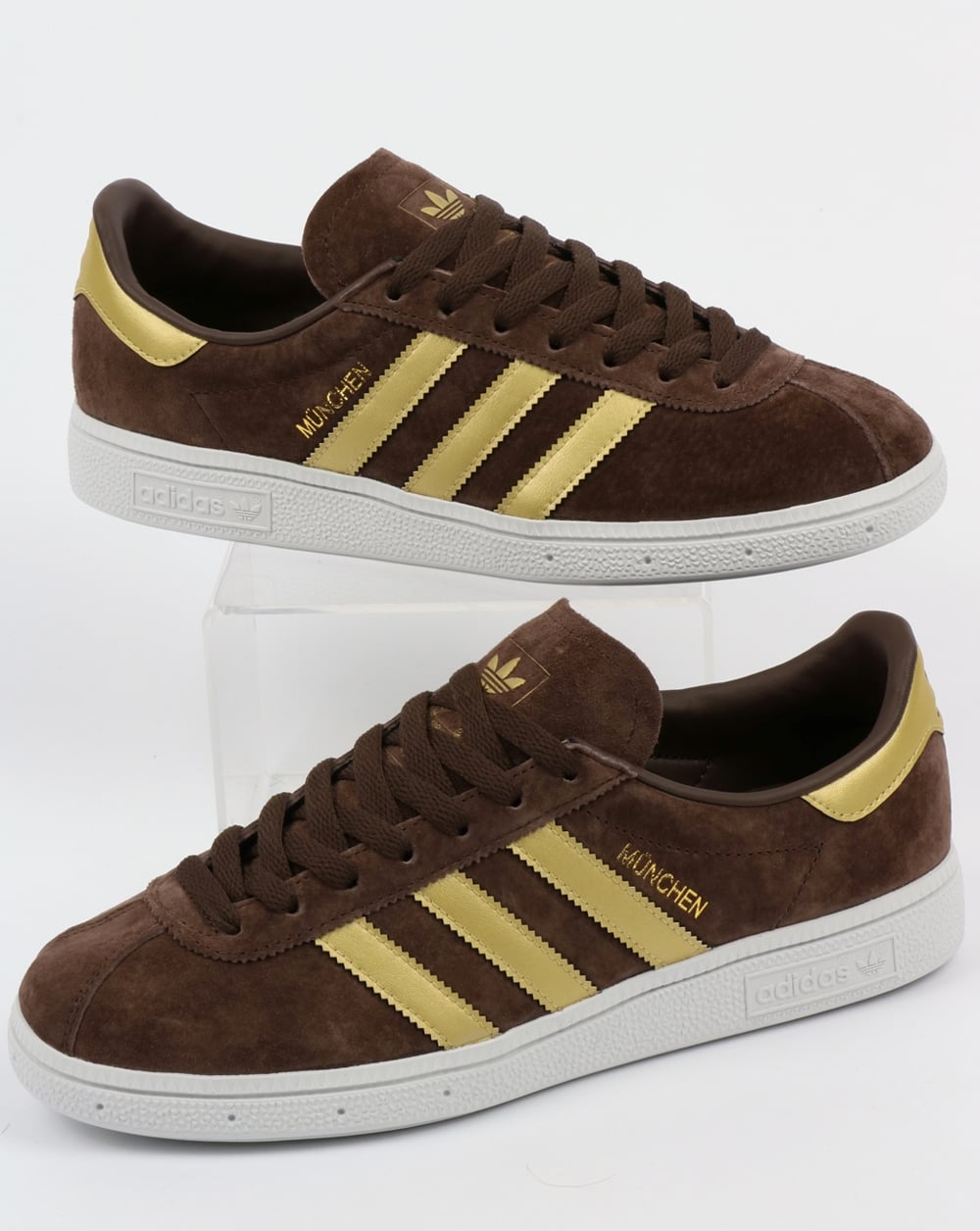 Adidas Munchen Trainers Brown/Gold