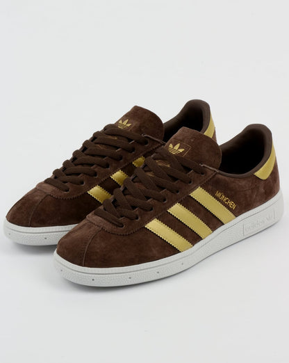 Adidas Munchen Trainers Brown/Gold