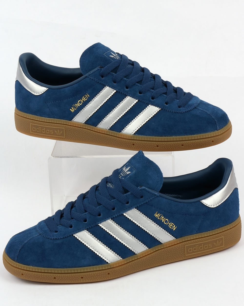 Adidas Munchen Trainers Deep Blue /Silver
