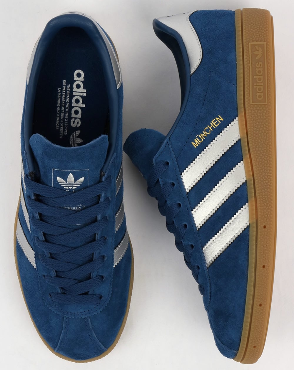 Adidas Munchen Trainers Deep Blue /Silver