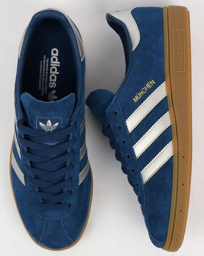 Adidas Munchen Trainers Deep Blue /Silver