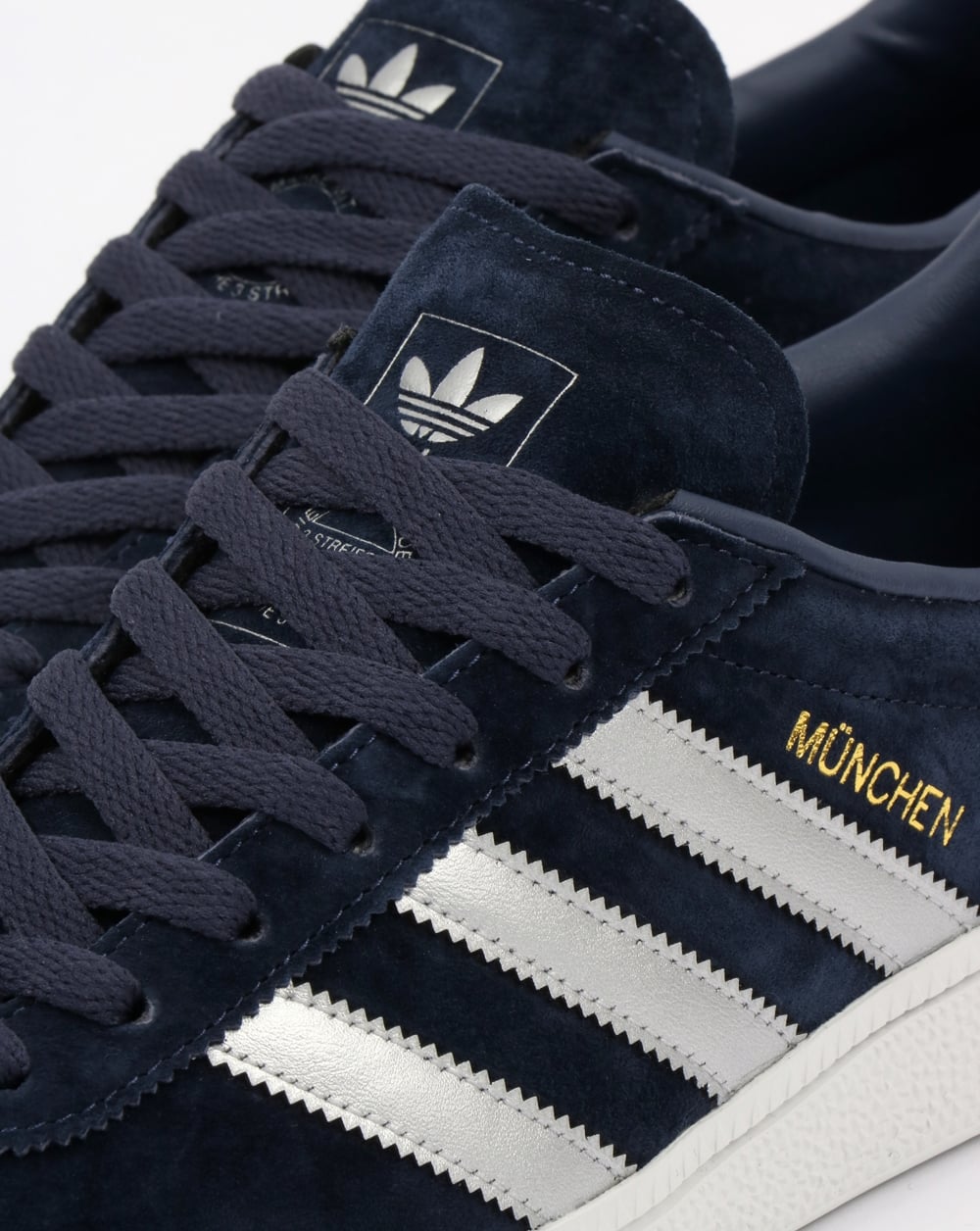 Adidas Munchen Trainers Navy Blue/Silver