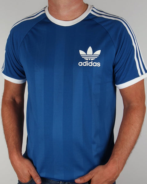 Adidas Old Skool 3 stripe T-shirt Royal Blue