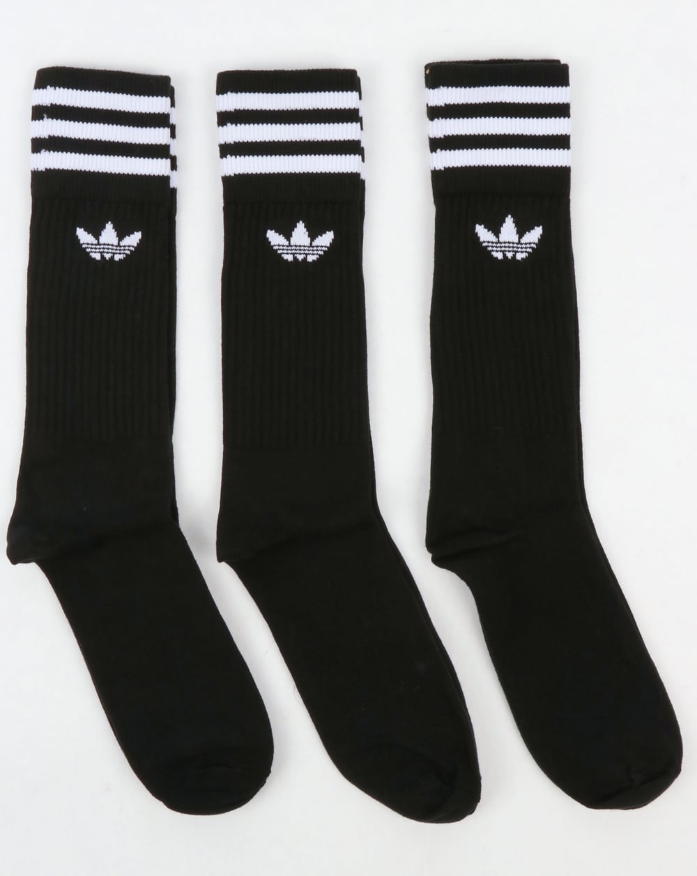 Adidas Originals 3 Pack Crew Socks Black/White
