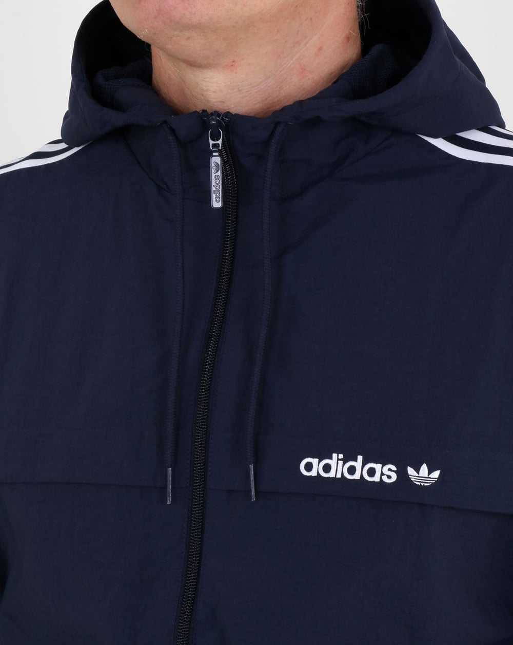 Adidas Originals 3 Striped Windbreaker Legend Ink