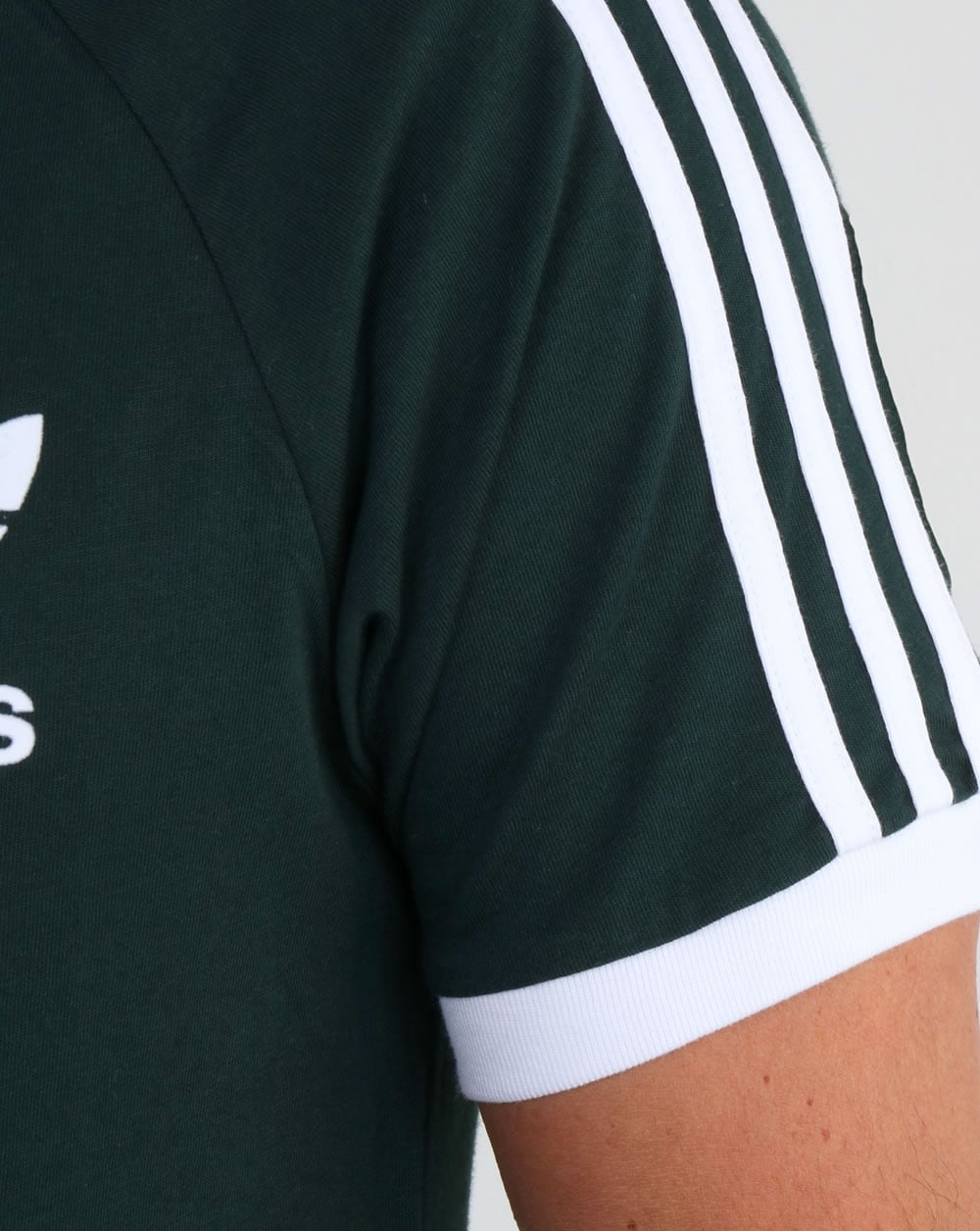 Adidas Originals 3 Stripes T Shirt Green Night