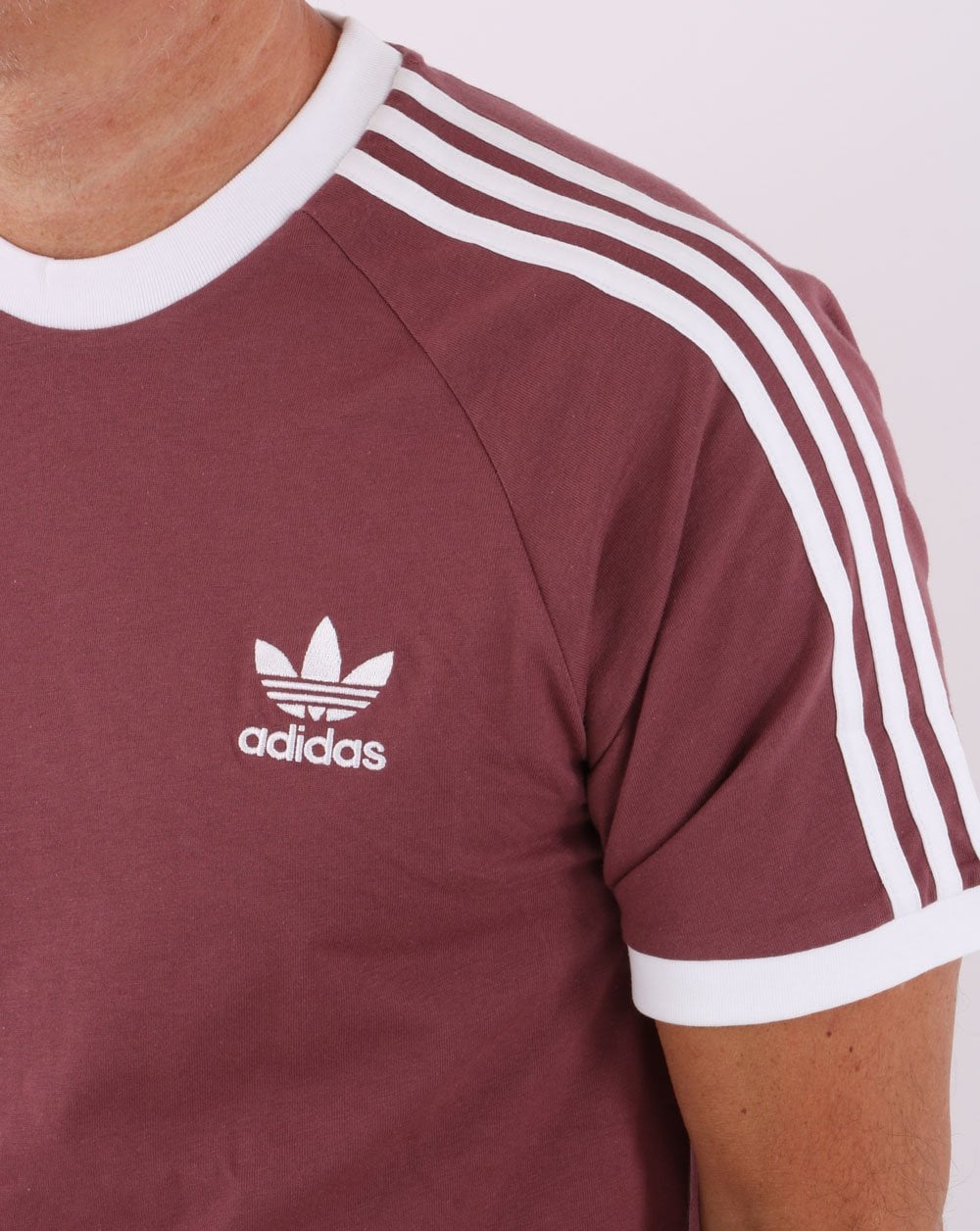 Adidas Originals 3 Stripes T Shirt Quiet Crimson