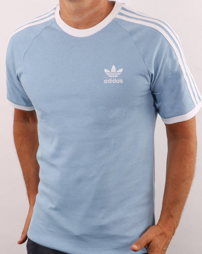 Adidas Originals 3 Stripes T Shirt Sky Blue