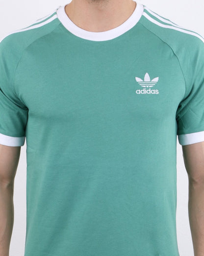 Adidas Originals 3 Stripes T Shirt Soft Green