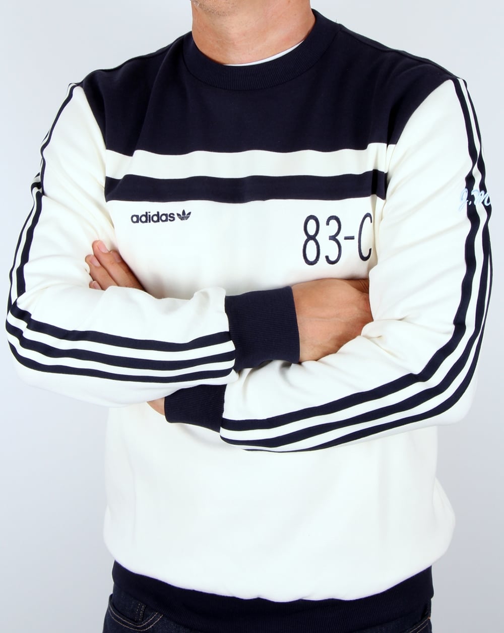Adidas Originals 83-C Sweatshirt Off White/Navy