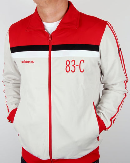 Adidas Originals 83-C Track Top Talc/Red
