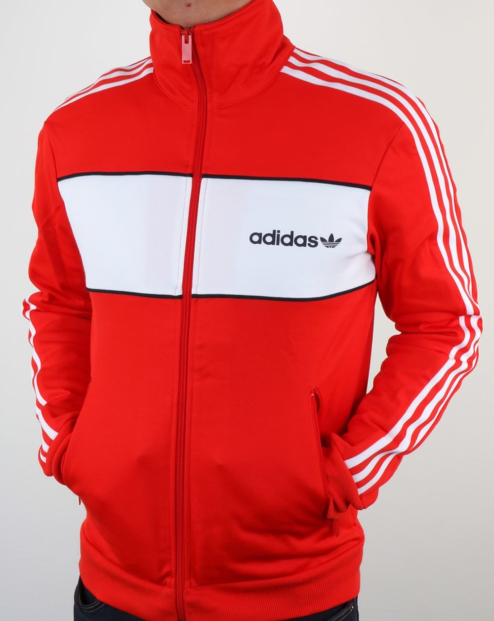 Adidas Originals Block Track Top Core Red
