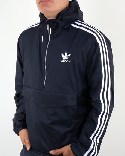 Adidas Originals Half Zip Pouch Pocket Jacket Navy