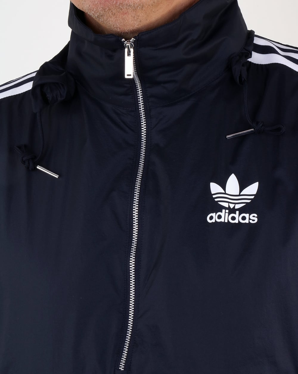 Adidas Originals Half Zip Pouch Pocket Jacket Navy