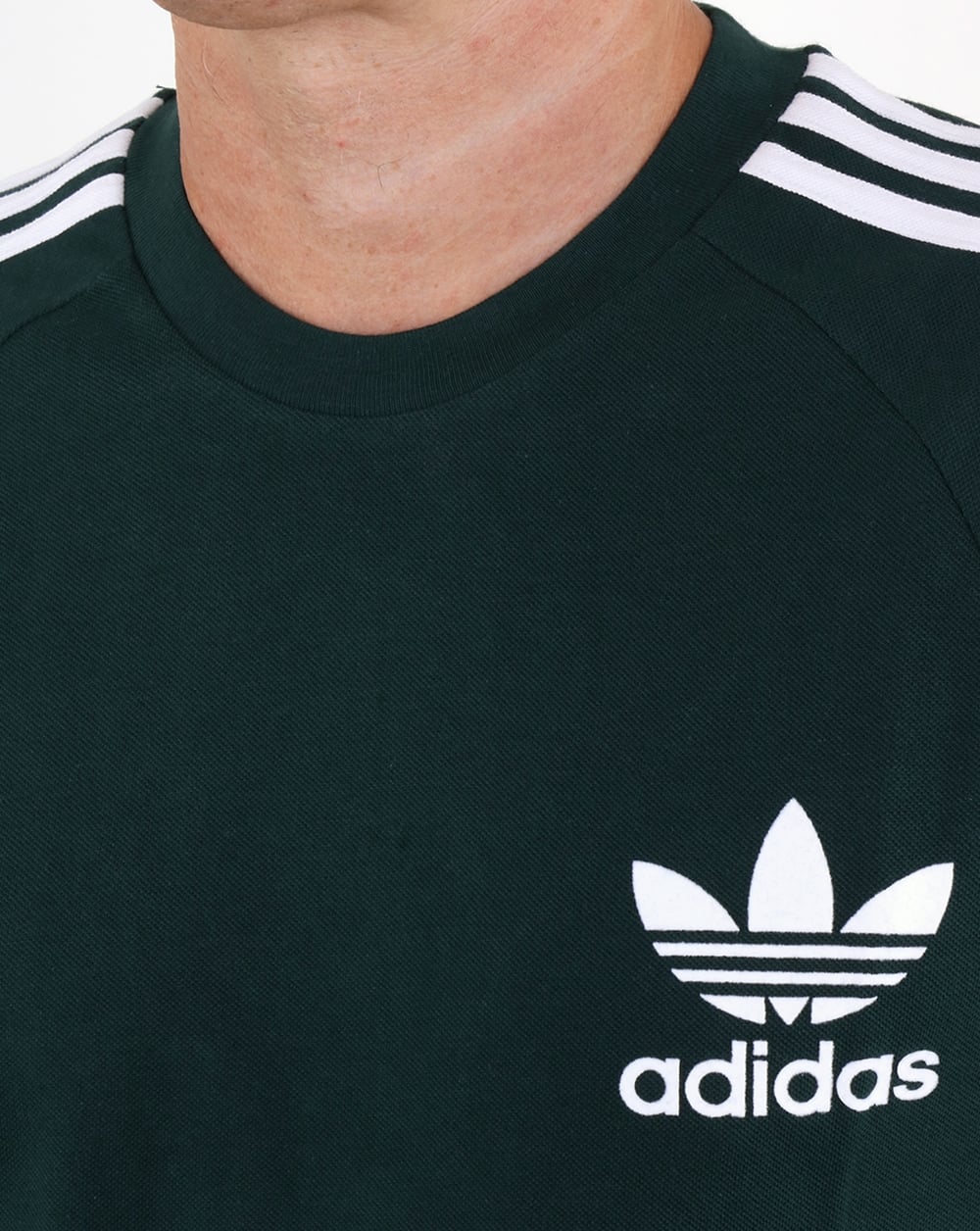 Adidas Originals Long Sleeve Pique T Shirt Green Night