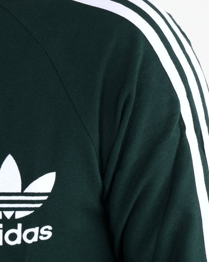 Adidas Originals Long Sleeve Pique T Shirt Green Night
