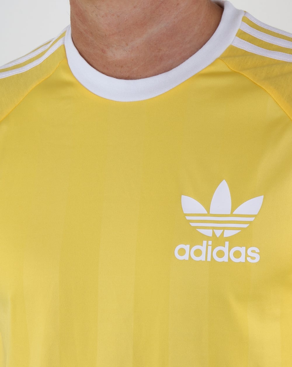 Adidas Originals Old Skool 3 Stripes T Shirt Citrus Yellow