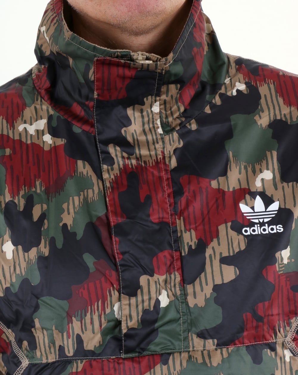 Adidas Originals Pharrell Williams HU Hiking Half Zip Camo Windbreaker