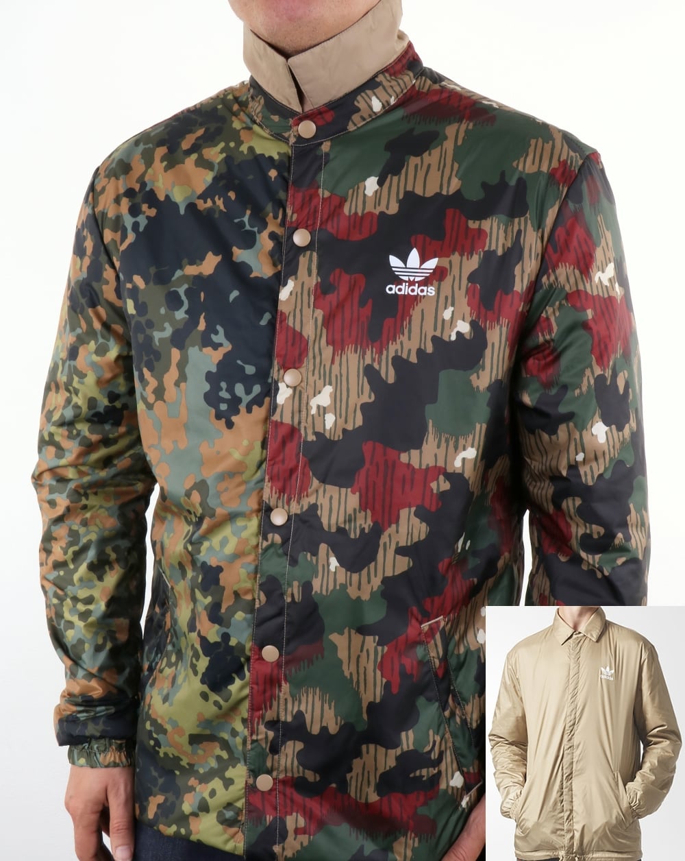 Adidas Originals Pharrell Williams Hu Hiking Reversible Camo Coach Jacket