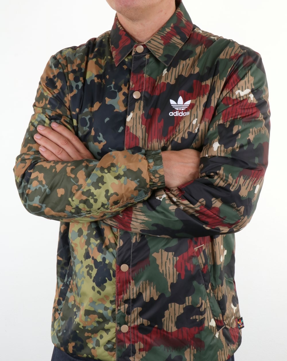 Adidas Originals Pharrell Williams Hu Hiking Reversible Camo Coach Jacket