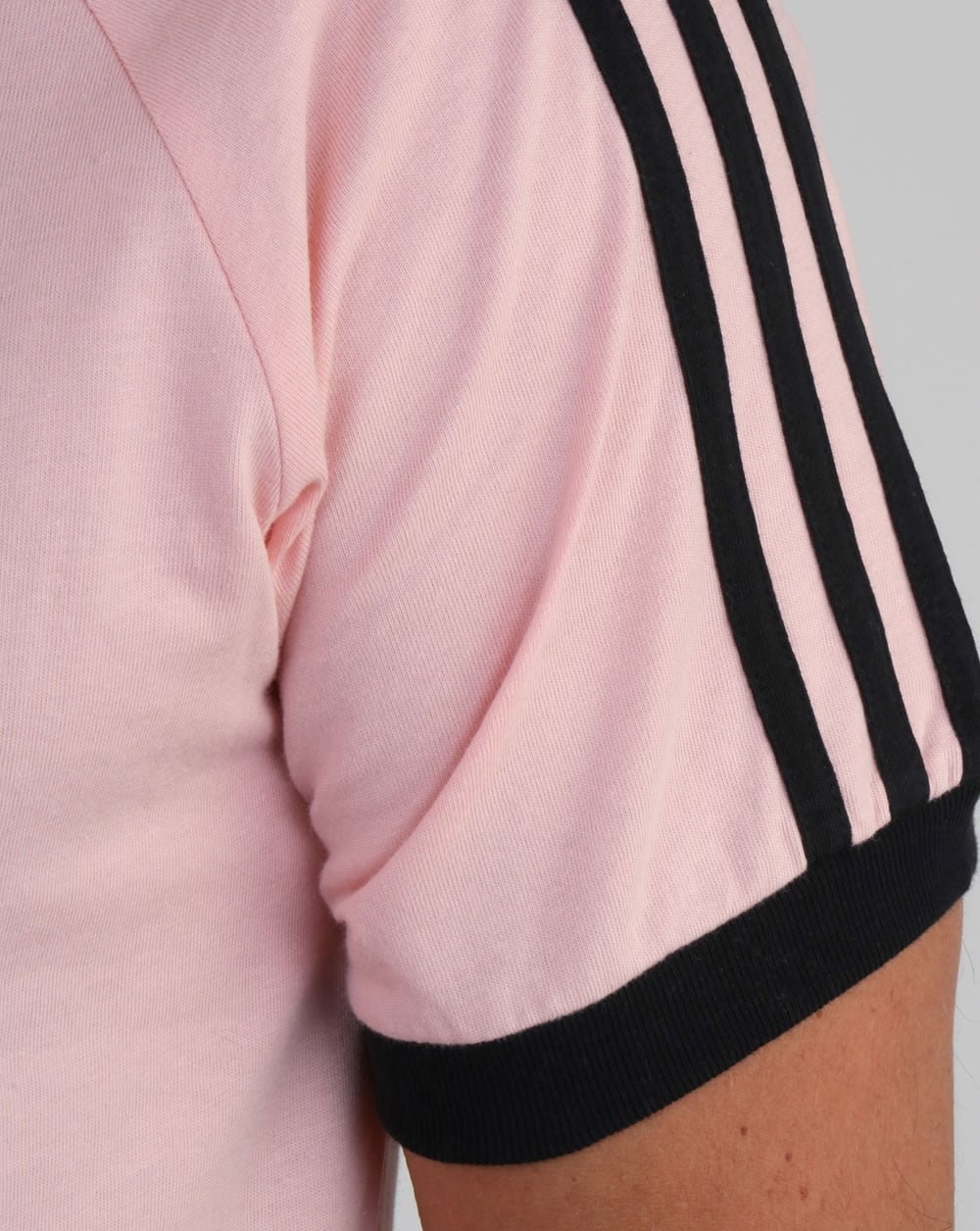 Adidas Originals Retro 3 Stripes T Shirt Pink/Black