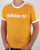 Adidas Originals Ringer Linear T Shirt Yellow Gold
