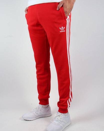 Adidas Originals Superstar Cuffed Track Bottoms Red