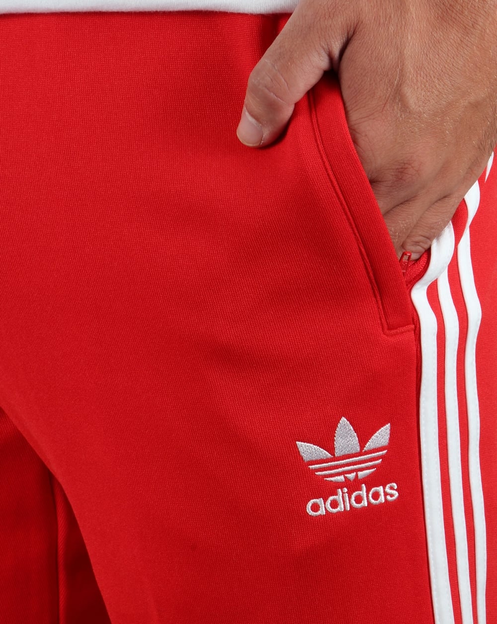 Adidas Originals Superstar Cuffed Track Bottoms Red