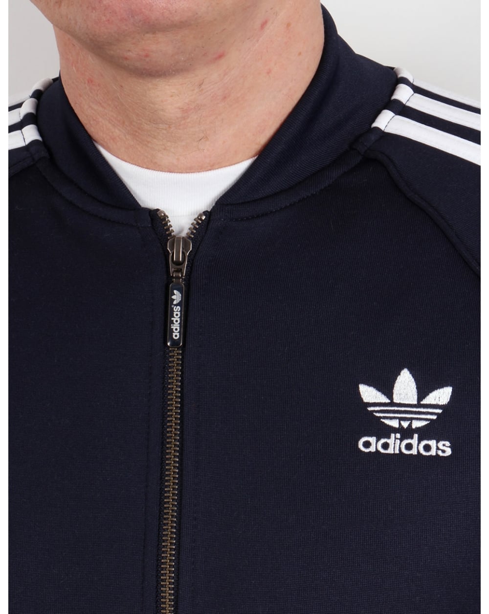 Adidas Originals Superstar Track Top in legend Navy/White
