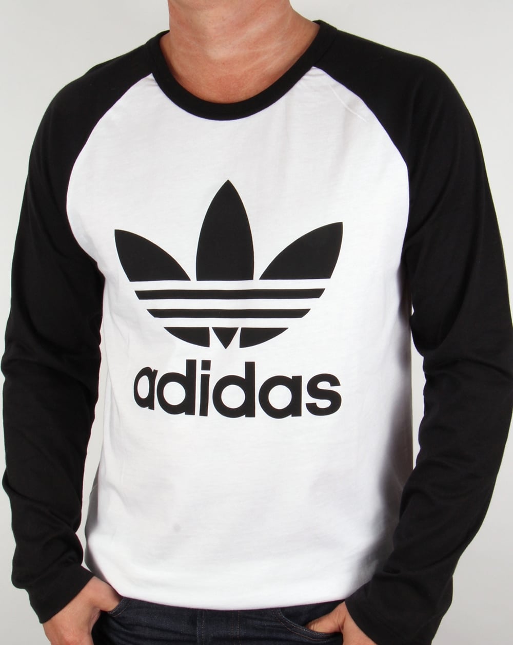 Adidas Originals Trefoil Long Sleeve Raglan T-shirt White/black