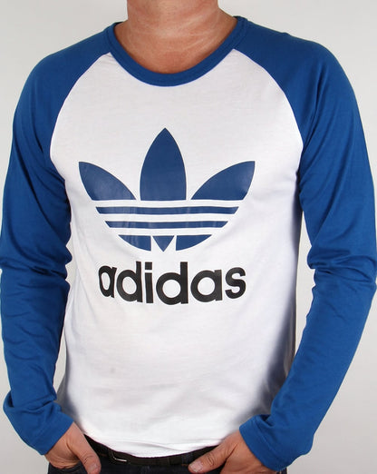Adidas Originals Trefoil Long Sleeve Raglan T-shirt White/Royal