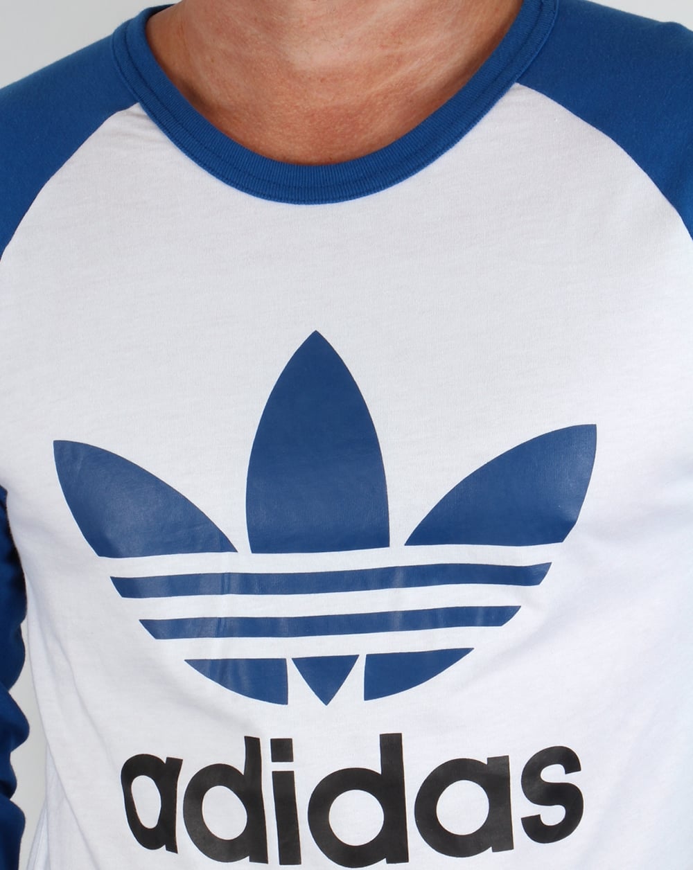 Adidas Originals Trefoil Long Sleeve Raglan T-shirt White/Royal