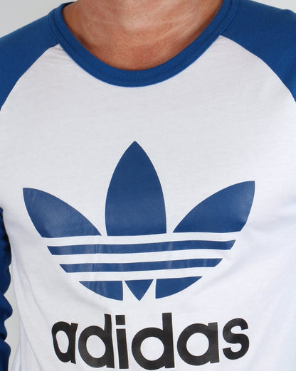 Adidas Originals Trefoil Long Sleeve Raglan T-shirt White/Royal