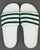 Adidas Premium Towelling Sliders White/Green