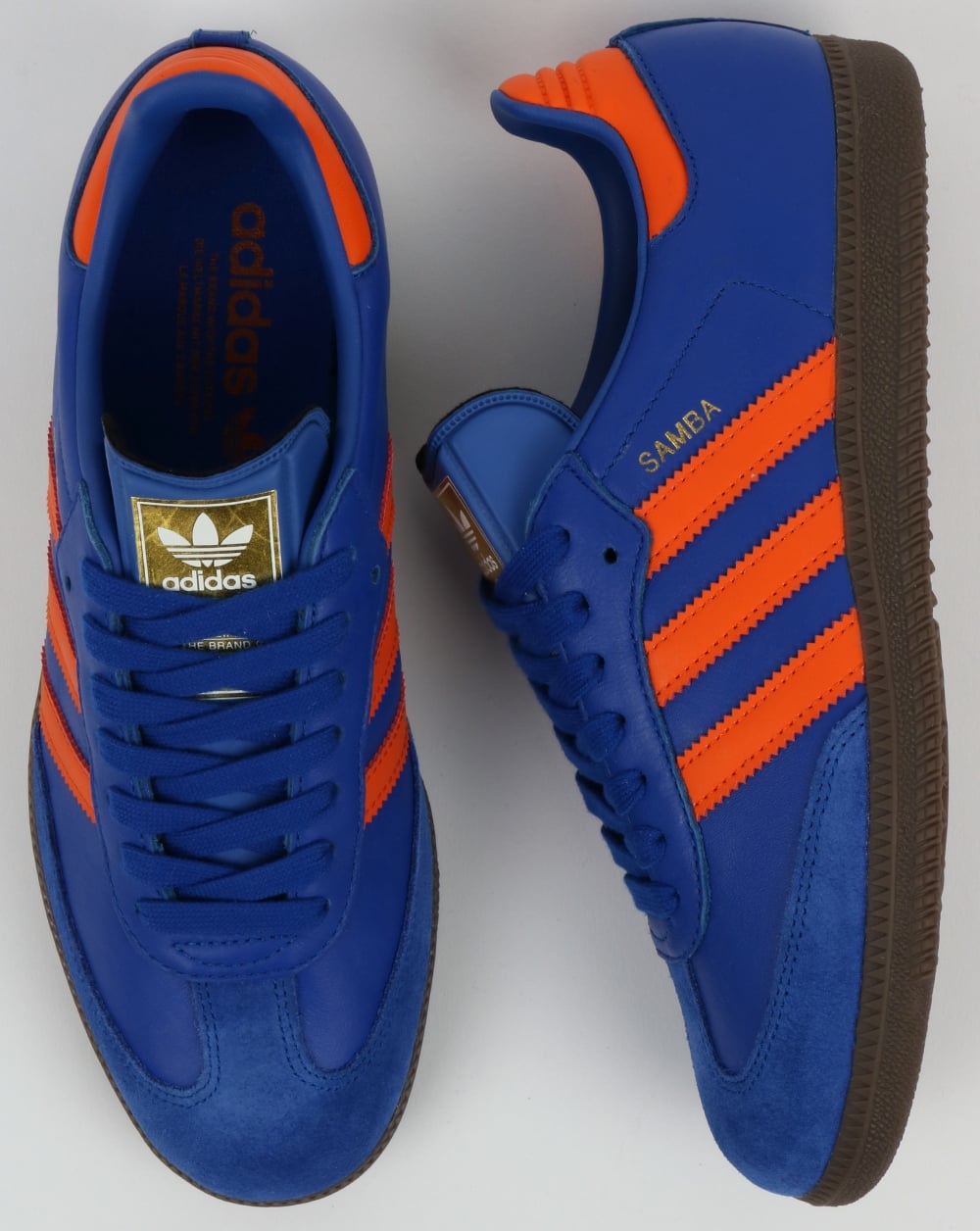 Adidas Samba Trainers Bold Blue/Orange