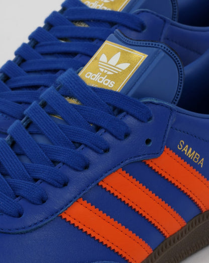Adidas Samba Trainers Bold Blue/Orange