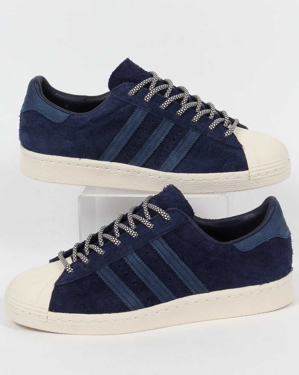 Adidas Superstar 80s Trainers Navy/Mineral Blue/White