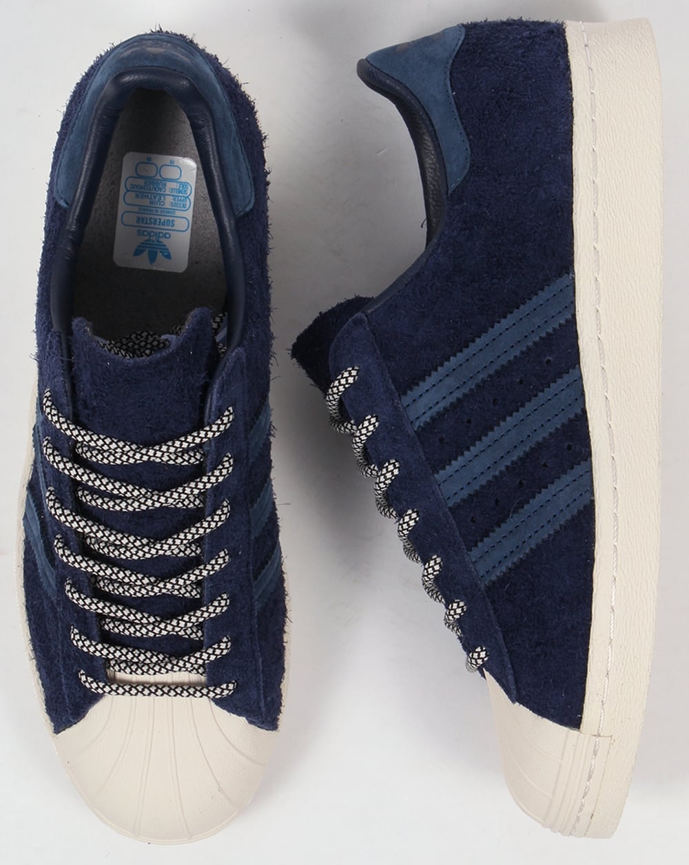 Adidas Superstar 80s Trainers Navy/Mineral Blue/White