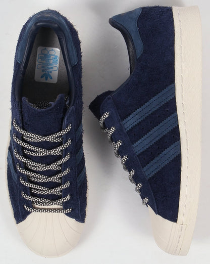 Adidas Superstar 80s Trainers Navy/Mineral Blue/White