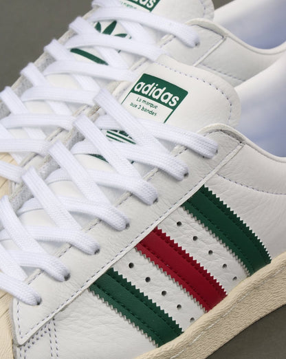 Adidas Superstar 80s Trainers White/Green/Ruby